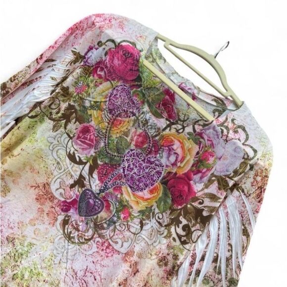 Affliction Multicolor Floral Women's Blouse - Picture 3 of 6